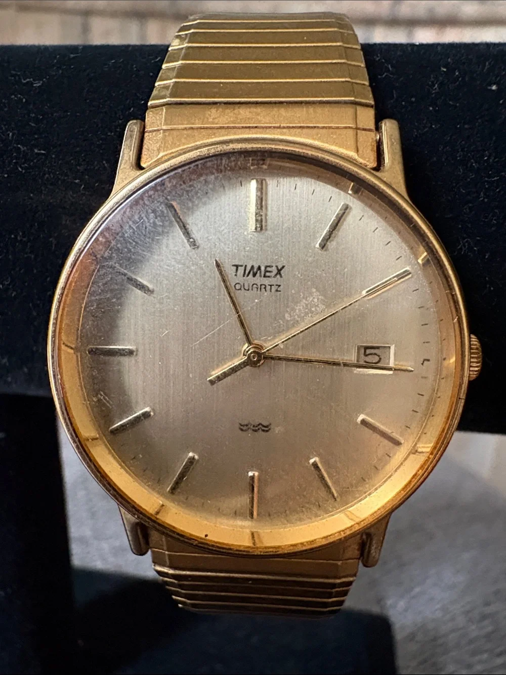 Gold Tone Stretch Bracelet Watch - Unbranded
